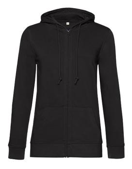 Kapuzen Zip Jacke Damen schwarz